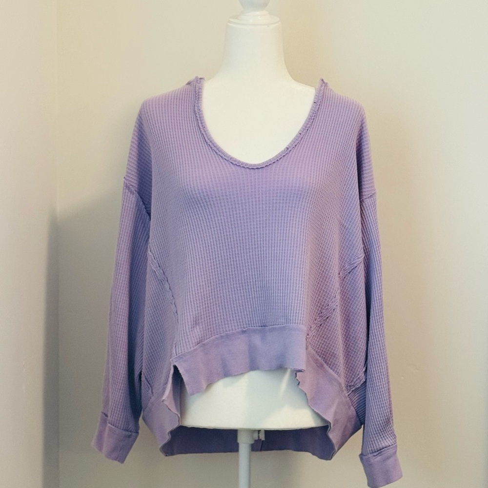 Free People Thermal Lavender Layering Top